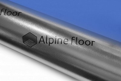Подложка  ALPINE FLOOR silver foil BLUE EVA 1.5мм, 10кв.м. 